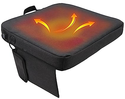 USB-Heizkissen, Beheiztes Kissen, USB Smart 3 Gänge, Temperaturregelung, Tragbar, Beheiztes Stadion-Pad (schwarz)