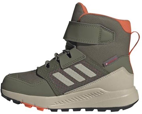 adidas Unisex Terrex Trailmaker High Cold.RDY Hiking Shoes Wanderschuhe, Olive strata/Wonder beige/orange, 36 2/3 EU