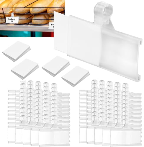 Qivine 100 Pezzi Porta Etichette Trasparenti