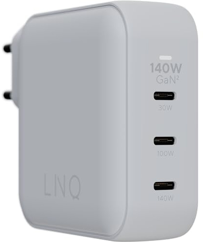 LINQ Connects, 140W Heimladegerät, GaN2 Technologie, USB-C Anschluss, Schnellladetechnologie, 3 Anschlüsse