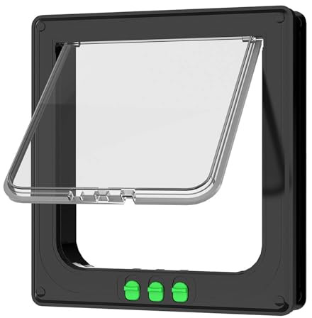 Moaobooh Porte pour chat, résistante aux intempéries, facile à installer, pour intérieur et extérieur, fenêtre, mur