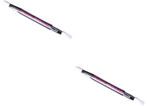 Ipetboom 2pcs Nail Art Kit Pen Silicone Head Acrylic Nail Art Tool for Techs French Manicure