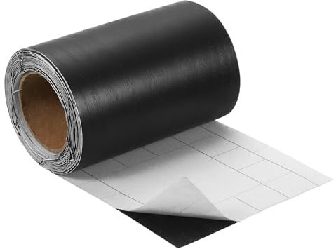 sourcing map Ruban adhésif grain de bois, patch de réparation de grain de bois pour plinthes, portes, réparation de sol, meubles, décoration d'intérieur, bois noir, 10,2 cm x 10 m