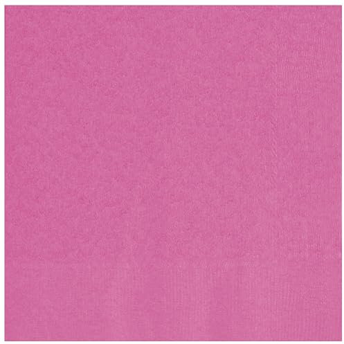 Unique 80282 - Serviettes en Papier - 16,5cm - Couleur Rose Vif, Paquet de 50 (Lot de 1)