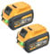 2 batterie di ricambio da 9,0 Ah/9000 mAh per Dewalt 20 V/60 V MAX XR, compatibili con batteria Dewalt DCB606 DCB609 DCB206 DCB204 DCB180 DCB200 con indicatore LED