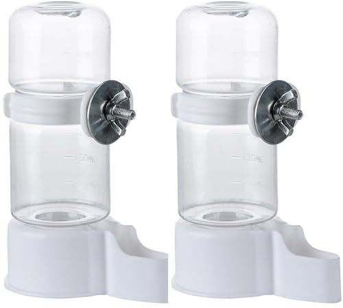 Vogelfutterspender für Vögel, 2 Stück, automatischer Wasserspender für Käfig, Vogelwasserflasche, Trinkflasche, Futter-Samenspender, Käfigzubehör für Papageien, Wellensittiche, Sittiche