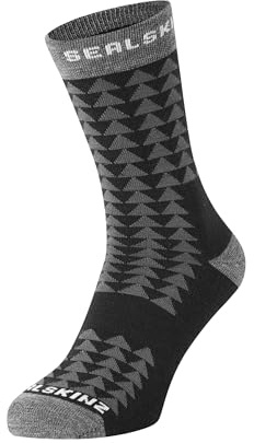 SealSkinz Unisex Mid Length Running Sock Hilgay Merino Laufsocke, mittellang