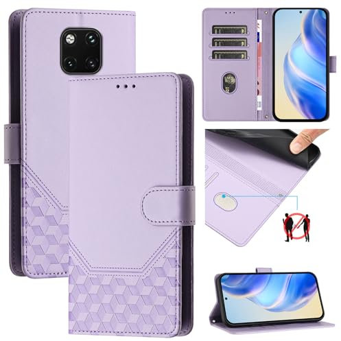 Galafu Cover per Huawei Mate 20 PRO, Custodia in Pelle PU con Protezione RFID e Magnetica, Protettiva Antiurto Cover Compatibile con Huawei Mate 20 PRO, Viola Chiaro