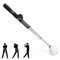 PEAKGEAR Allenatore di swing da golf con suono ritmico, ausilio per l'allenamento retrattile per golfisti destrorsi, ideale per allenamento indoor, allenamento di forza e tempo per scheggiature e