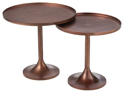 J-line Tische - Aluminium - Bronze - 2er-Set
