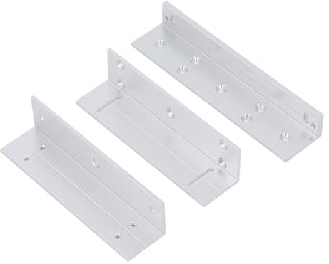 Serratura Magnetica Elettrica con Forza di Tenuta da 180 Kg, Staffa a L in Lega di Alluminio per Porte con Apertura Verso L'interno, Set di Serrature per Negozi di Uffici