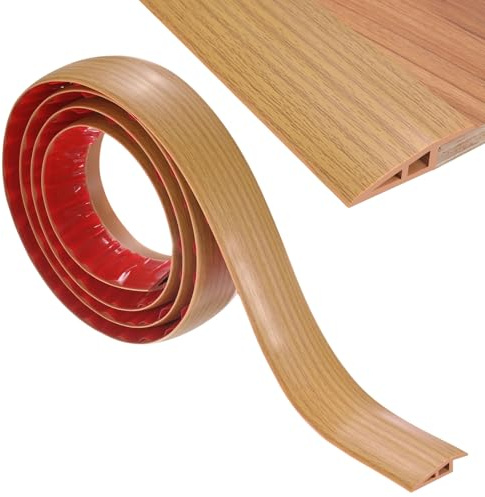 M METERXITY 6.56FT Fußbodenübergangsleiste Selbstklebend Gelbe Eiche | PVC Türübergangsleiste, Geeignet Für Türschwellen/Fliesen/Teppichboden Für Höhenunterschiede Bis 2/5Zoll