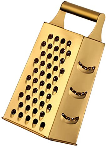 GALPADA Edelstahlreibe Käsereibe Gemüsereibe Multifunktionsreibe für Gemüse und Käse Hochleistungs Küchenreibe aus Rostfreiem mit Vier Schneideseiten Langlebig und Bruchfest