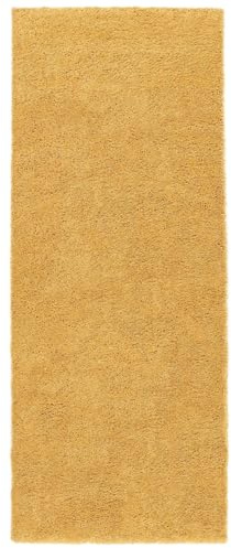 RugVista Comfy Kinderteppich, 80 x 200 cm, Gelb | Moderne, Rechteckig, Niedriger Stapel, Nur chemische Reinigung, Oeko-Tex 100, Ohne gefährliche Chemikalien, Wohnzimmer