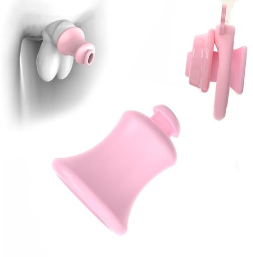 Pink Peniskäfig Chastity Cage Männer Sissy Kurz Silikon Penis Plug CB Lock Dilator Harnröhre Hohl Dilatoren Für Männer Penis Plug Urethral Play Cbt Sexspielzeug Für Männer Penisplug