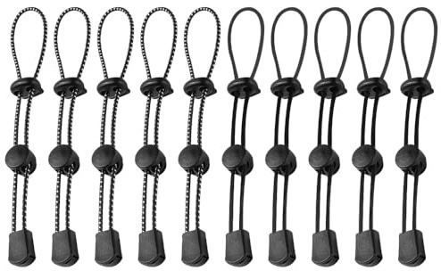 TRKETK 10 Pièces Sac à Dos Boucle Fixe Corde Cordon élastique Ajustable Accessoires de Randonnée Compact et Léger Boucle en Plastique Corde pour Sac à Dos Camping l'Extérieur Randonnée