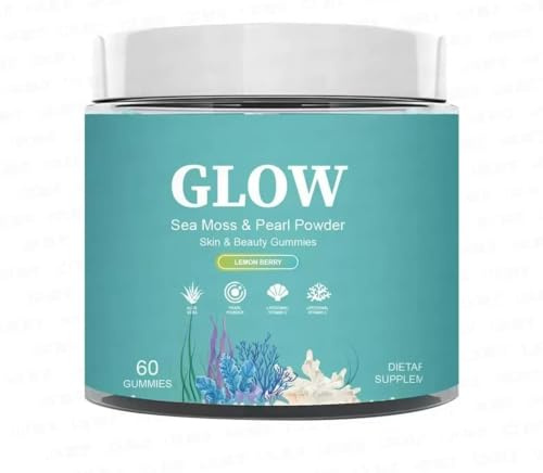 Nouveaux Bonbons Moelleux Mousse Marine Éclat – Pour Cheveux, Peau, Ongles & Immunité, Hommes & Femmes (60 unités)