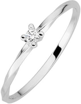 Lyomi Damen Ring 585/- Gold Glänzend Diamant Lab Grown weiß 0,04ct. 067370192-1