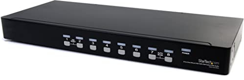 StarTech.com 8 Port Rackmount USB VGA KVM Switch, 8-fach VGA Umschalter mit Audio und OSD (On-Screen-Display)