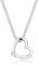 Elli DIAMONDS Halskette Damen Herz Anhänger Liebe Zart mit Diamant (0.015 ct.) in 925 Sterling Silber