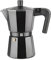 MAGEFESA Kenia Noir - Cafetera Italiana Negra 6 Tazas, 300ml, Aluminio Esmaltado, Cocinas de Gas, Vitrocerámica y Eléctricas, NO APTA PARA INDUCCIÓN