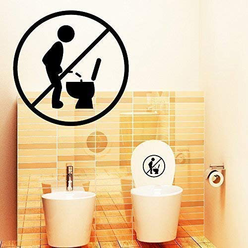 Wandtattoo-Loft „WC Aufkleber“ 20 cm - 30 Farben zur Auswahl - Nicht im Stehen pinkeln -
