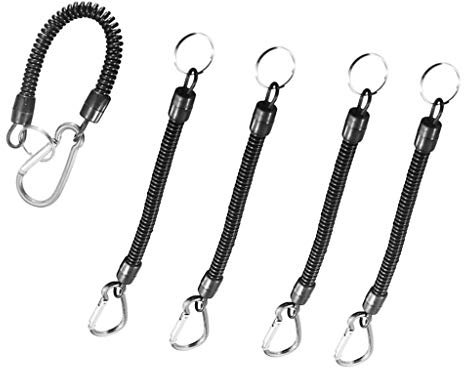 Cutefly Unisex – Babys 5pcs Einziehbare Angel Lanyard, Black, OneSize