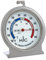 HIC Harold Import HIC Kühlschrank-Gefrierschrank-Thermometer, großes 6,3 cm (2,5 Zoll) leicht ablesbares Zifferblatt mit sicherer Temperaturleitung, Edelstahl