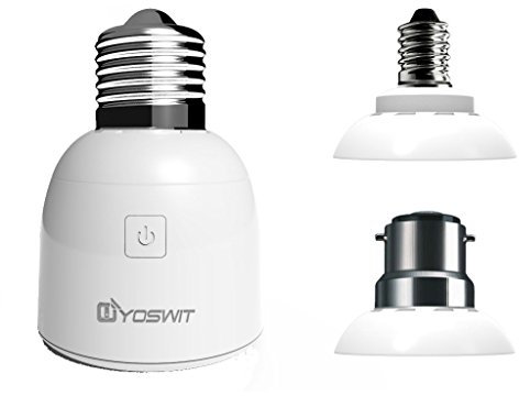 Yoswit Smart Bulb Adapter - E14 B22 E27 lamp Holder Socket Converter, Remote Control by iOS Android for Smart Home