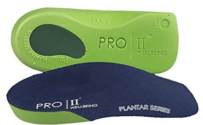 PRO 11 WELLBEING 3/4 Length Slim Fit Orthotic Heel Cup Insoles Plantar Fasciitis Metatarsalga Treatment (9/10.5 UK L)