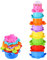 TOYMYTOY Baby Bad Spielzeug Set Stapelbecher Wasser 8pcs Abfliessen Becher Stapeln Spielzeug Kinder Badewannenspielzeug Sandspielzeug FüR Badewanne Strand Und Outdoor Spaß