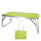 AKTIVE Mesa playa plegable, Mesa baja playa, 60x40x25 cm, color verde, estructura de metal, tablero de madera, mesa plegable camping pequeña, cierre de seguridad (52811)