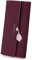 RRANCharltu Portefeuille Femme Longue Porte-Cartes Porte-Monnaie à glissière avec Feuille Pendentif en PU Cuir, 10 Emplacements Cartes pour Cadeau de Noël Saint-Valentin (Violet)