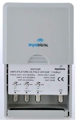 Corel Italy SDP320R AMPLIFICATORE DA PALO 3 INGRESSI VHF/UHF/UHF GUADAGNO 20dB REGOLABILE