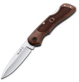 MUELA - BX-8NG. Navaja de Caza Muela. Mango de Nogal. Hoja 8.5 cm. Funda de cordura. Herramienta para Caza, Pesca, Camping, Outdoor, Supervivencia y Bushcraft
