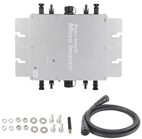 Onduleur de Réseau Solaire, 1600W Onduleur de Raccordement au Réseau Micro Onduleur Système d'alimentation Solaire Photovoltaïque Système de Cravate de Grille Solaire, IP65 Étanche