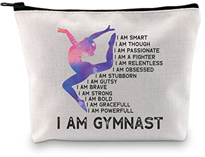 JTOUK Trousse de toilette de voyage pour fille - Cadeau pour les amateurs de gymnastique, I Am Gymnast Sac de sport