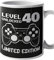 Colorfamily Tazza Compleanno Regalo 40 anni Level Unlocked Limited Edition Mug in ceramica