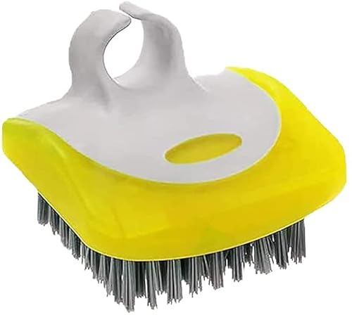 HADZLPOY Brosse en forme de champignon, brosse à récurer pour pommes de terre, brosse à légumes pour laver les racines de carottes, pommes de terre (jaune)