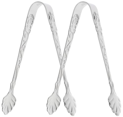 Kichvoe 2st Food-clip Servierzange Salatzange Würfelzuckerzange Eiszange Muschel Zangen Zum Servieren Von Barspeisen Ostfriesische Zuckerdose Salate Nachtisch Lebensmittel Rostfreier Stahl