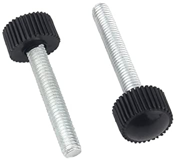 MOOPW M4 x 16mm 20 Stk Runder Kopf Rändelschrauben Kohlenstoffstahl Einstellbar Knopf Handhaben Klemmung Schrauben Plastik Griff Maschine Klemmgriff