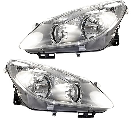 ATEC Germany 2x Hauptscheinwerfer vorne links + rechts H1 / H7 Frontscheinwerfer ohne Stellmotor, Kompatibel mit OPEL CORSA D (S07), CORSA D Kasten/Schrägheck (S07)