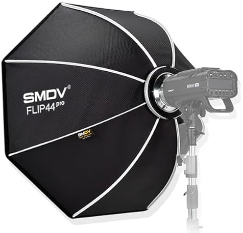 Softbox professionale SMDV Speedbox Flip 44PRO da 110 cm, per studio fotografico, apribile rapidamente, affidabile sollievo