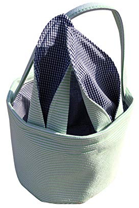 KAREN66 Osterkorb Tragetaschen Niedliches Eier-Tuch für Kinder, Korb, Dekoration, Süßigkeiten, Ostern, Party, Kaninchen, Eimer, Haushalt und Organisatoren Süßigkeiten Tasche (Green, One Size)