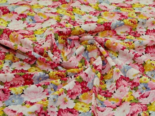 Rose & Hubble Stoff, 100 % Baumwolle, Popeline, Rose, Meterware