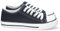 shoes&blues.es 74774-Zapatilla Plana de Mujer, Comoda, con Material de Lona, Estilo Bamba Casual, y Cierre de Cordones. Talla 39 Negro