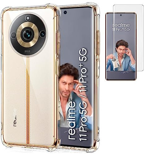 TODOBARATO 24HORAS Funda para Realme 11 Pro - Pro+ Plus (5G) 6.7 Reforzada Antichoques Antigolpes TPU Lisa Silicona Gel + Protector 3D Curvado Completo