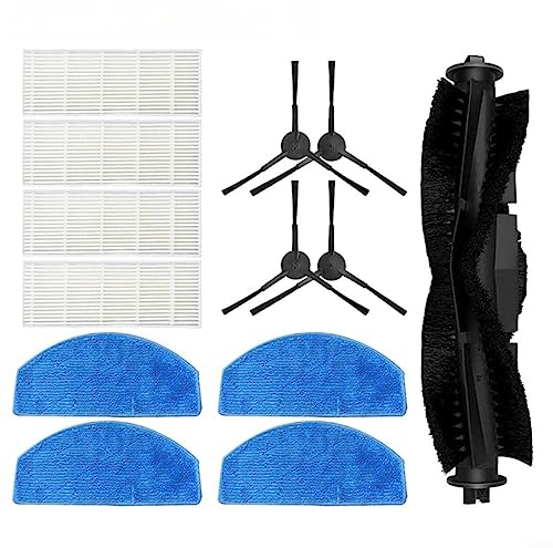 Repuesto para robot aspirador Tikom G8000 Pro para aspiradora para Honiture G20, 1 cepillo principal+4 cepillos laterales+4 filtros+4 toallitas, accesorios de recambio