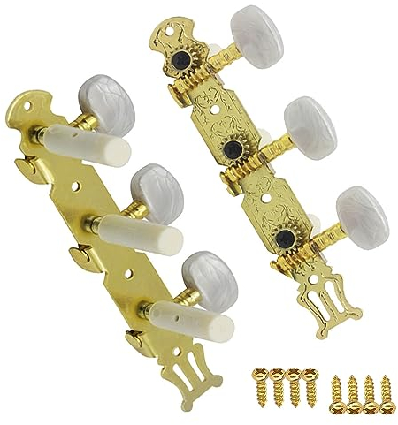 2 Stück Gitarren mechaniken Stimmwirbel,Changyeah Stimmwirbel für klassische Gitarre, Gitarren-Stimmwirbel, Mechaniken für Gitarrensaiten, Stimmgeräte Ersatzteile für Akustikgitarren