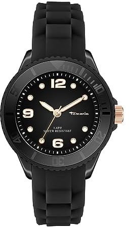 Tamaris Für Damen Analog Quarz Uhr mit Silikon Armband TT-0123-PQ